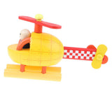 Maxbell DIY Wooden Aircraft Toy Assembled Magnetic Yellow Helicopter Model for Kids Toddlers Educational Toy Gift - Aladdin Shoppers