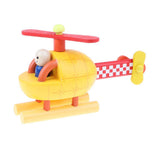 Maxbell DIY Wooden Aircraft Toy Assembled Magnetic Yellow Helicopter Model for Kids Toddlers Educational Toy Gift - Aladdin Shoppers