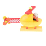 Maxbell DIY Wooden Aircraft Toy Assembled Magnetic Yellow Helicopter Model for Kids Toddlers Educational Toy Gift - Aladdin Shoppers