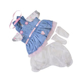 Maxbell Doll Clothes Outfit Set for 16-17inch Reborn Dolls Clothes Accessories Blue - Aladdin Shoppers