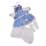Maxbell Doll Clothes Outfit Set for 16-17inch Reborn Dolls Clothes Accessories Blue - Aladdin Shoppers