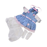 Maxbell Doll Clothes Outfit Set for 16-17inch Reborn Dolls Clothes Accessories Blue - Aladdin Shoppers