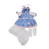 Maxbell Doll Clothes Outfit Set for 16-17inch Reborn Dolls Clothes Accessories Blue - Aladdin Shoppers