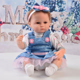 Maxbell Doll Clothes Outfit Set for 16-17inch Reborn Dolls Clothes Accessories Blue - Aladdin Shoppers