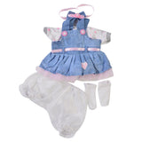Maxbell Doll Clothes Outfit Set for 16-17inch Reborn Dolls Clothes Accessories Blue - Aladdin Shoppers