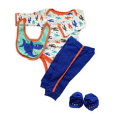 Maxbell Doll Clothes Romper Pants Bib and Socks Set for 22-23'' Newborn Baby Dolls - Aladdin Shoppers