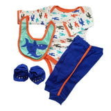 Maxbell Doll Clothes Romper Pants Bib and Socks Set for 22-23'' Newborn Baby Dolls - Aladdin Shoppers