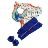 Maxbell Doll Clothes Romper Pants Bib and Socks Set for 22-23'' Newborn Baby Dolls - Aladdin Shoppers