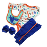 Maxbell Doll Clothes Romper Pants Bib and Socks Set for 22-23'' Newborn Baby Dolls - Aladdin Shoppers