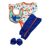 Maxbell Doll Clothes Romper Pants Bib and Socks Set for 22-23'' Newborn Baby Dolls - Aladdin Shoppers