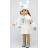 Maxbell Doll Clothes Scarf Hat with Flower for 18inch Doll Blue - Aladdin Shoppers