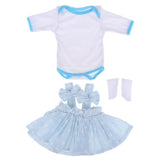 Maxbell Doll Clothes Set Romper Dress Socks for 17-18inch Reborn Baby Girl Dolls - Aladdin Shoppers