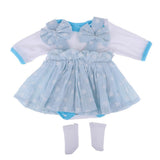Maxbell Doll Clothes Set Romper Dress Socks for 17-18inch Reborn Baby Girl Dolls - Aladdin Shoppers