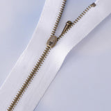 Maxbell Doll Dress Metal Zipper Repair for Doll Clothes DIY Supplies White + Bronze - Aladdin Shoppers