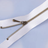 Maxbell Doll Dress Metal Zipper Repair for Doll Clothes DIY Supplies White + Bronze - Aladdin Shoppers
