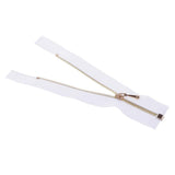 Maxbell Doll Dress Metal Zipper Repair for Doll Clothes DIY Supplies White + Golden - Aladdin Shoppers
