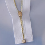 Maxbell Doll Dress Metal Zipper Repair for Doll Clothes DIY Supplies White + Golden - Aladdin Shoppers