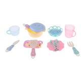 Maxbell Doll Furniture Toys Simulated Mini Food Playset for Mellchan Baby Dolls Blue