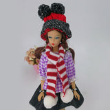 Maxbell Doll Winter Clothes Accessories Xmas Hat & Knitted Scarf For Monster High Doll Licca XinYi Doll Gift - Aladdin Shoppers