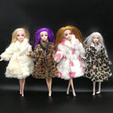 Maxbell Dolls Winter Fur Coat 1/6 Fashion Clothes and Accessories White - Aladdin Shoppers
