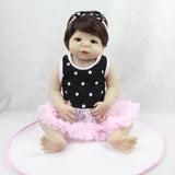 Maxbell Dotted Romper Dress Headband Clothes Set for 22''-23'' Reborn Baby Girl Doll - Aladdin Shoppers