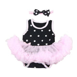 Maxbell Dotted Romper Dress Headband Clothes Set for 22''-23'' Reborn Baby Girl Doll - Aladdin Shoppers