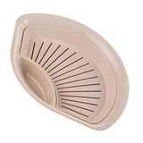 Maxbell Double Drainage Dumpling Dishes Fruit Plate fan-shaped Kitchen Pan Beige