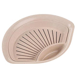 Maxbell Double Drainage Dumpling Dishes Fruit Plate fan-shaped Kitchen Pan Beige - Aladdin Shoppers