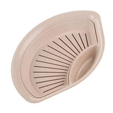 Maxbell Double Drainage Dumpling Dishes Fruit Plate fan-shaped Kitchen Pan Beige - Aladdin Shoppers