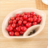 Maxbell Double Drainage Dumpling Dishes Fruit Plate fan-shaped Kitchen Pan Beige - Aladdin Shoppers