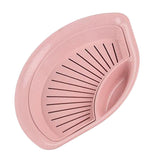 Maxbell Double Drainage Dumpling Dishes Fruit Plate fan-shaped Kitchen Pan Pink