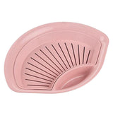 Maxbell Double Drainage Dumpling Dishes Fruit Plate fan-shaped Kitchen Pan Pink - Aladdin Shoppers