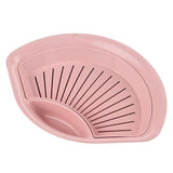 Maxbell Double Drainage Dumpling Dishes Fruit Plate fan-shaped Kitchen Pan Pink - Aladdin Shoppers