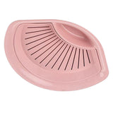 Maxbell Double Drainage Dumpling Dishes Fruit Plate fan-shaped Kitchen Pan Pink - Aladdin Shoppers