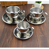 Maxbell Double Wall Heat Insulation Winter Hot Coffee Mug Milk Cup with Spoon Mat - Aladdin Shoppers