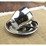Maxbell Double Wall Heat Insulation Winter Hot Coffee Mug Milk Cup with Spoon Mat - Aladdin Shoppers