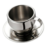 Maxbell Double Wall Heat Insulation Winter Hot Coffee Mug Milk Cup with Spoon Mat - Aladdin Shoppers