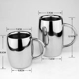 Maxbell Double Wall Insulated Coffee Beer Tea Mugs Kids Drinking Mug Stainless 550ml - Aladdin Shoppers
