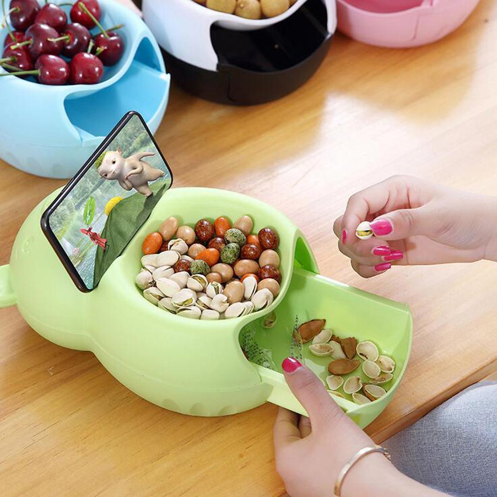 Maxbell Drawer Type Snacks Storage Box Bowl Phone Rack Little Bear Green - Aladdin Shoppers