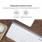 Maxbell Dual Mode Wireless Bluetooth Rounded Caps Keyboard Black - Aladdin Shoppers