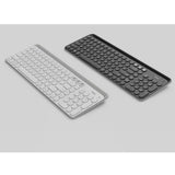 Maxbell Dual Mode Wireless Bluetooth Rounded Caps Keyboard Black - Aladdin Shoppers