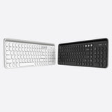 Maxbell Dual Mode Wireless Bluetooth Rounded Caps Keyboard Black - Aladdin Shoppers