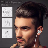 Maxbell Earphone Magnet Stereo Headset Headphone Universal for iPhone Samsung Black - Aladdin Shoppers