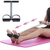 Maxbell Elastic Sit Up Pull Rope Abdominal Fitness Exerciser Sport Workout Equipment with Anti-Slip Foot Pedal - Aladdin Shoppers