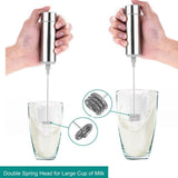 Maxbell Electric Milk Frother Drink Foamer Whisk Mixer Stirrer Coffee Stainless - Aladdin Shoppers