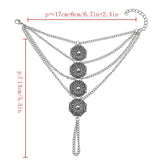 Maxbell Elegant Crystal Finger Ring Bracelet Attached Link Hand Harness Bangle - Aladdin Shoppers