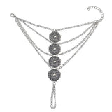 Maxbell Elegant Crystal Finger Ring Bracelet Attached Link Hand Harness Bangle - Aladdin Shoppers