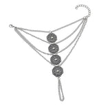 Maxbell Elegant Crystal Finger Ring Bracelet Attached Link Hand Harness Bangle - Aladdin Shoppers