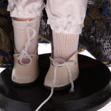 Maxbell Elegant Girls Ceramics Doll With Wood Stand For Victorian Porcelain Dolls - Aladdin Shoppers