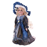 Maxbell Elegant Girls Ceramics Doll With Wood Stand For Victorian Porcelain Dolls - Aladdin Shoppers